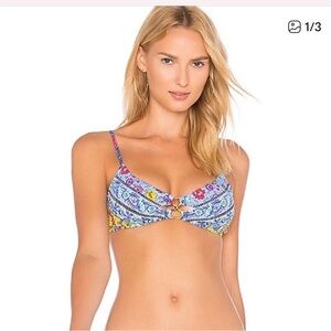 NWT Nanette Lepore Enchantress Top Swimsuit Bikini Swim Beach Size XS